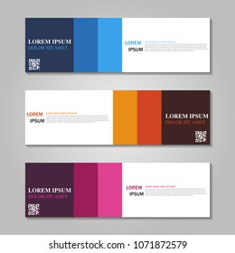 Vector abstract design web banner template. Web Design Elements - Header Design. Abstract geometric web banner template on grey background. collection of web banner design template.