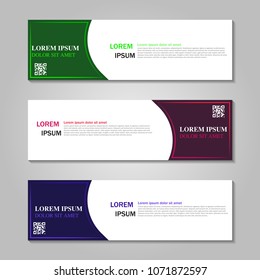 Vector abstract design web banner template. Web Design Elements - Header Design. Abstract geometric web banner template on grey background. collection of web banner design template.