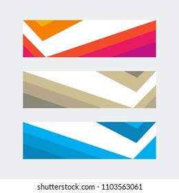 Vector abstract design web banner template. collection of web banner design