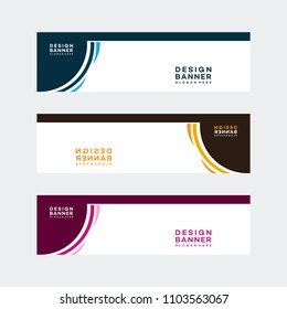 Vector abstract design web banner template. collection of web banner design