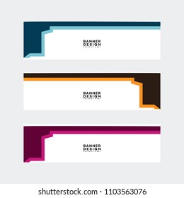 Vector abstract design web banner template. collection of web banner design