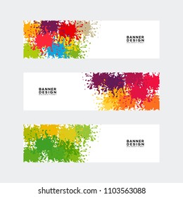 Vector abstract design web banner template. collection of web banner design