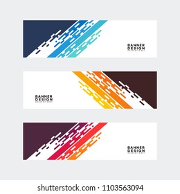 Vector abstract design web banner template. collection of web banner design