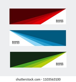 Vector abstract design web banner template. collection of web banner design