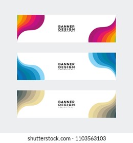 Vector abstract design web banner template. collection of web banner design