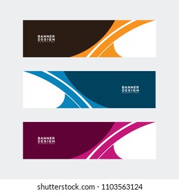 Vector abstract design web banner template. collection of web banner design