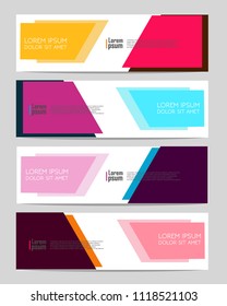 Vector abstract design web banner template. Event banner template. Abstract geometric web banner template on grey background. Web Design Elements - Header Design. 