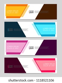 Vector abstract design web banner template. Event banner template. Abstract geometric web banner template on grey background. Web Design Elements - Header Design. 