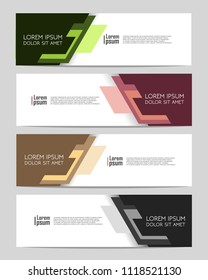 Vector abstract design web banner template. Event banner template. Abstract geometric web banner template on grey background. Web Design Elements - Header Design. 