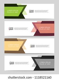 Vector abstract design web banner template. Event banner template. Abstract geometric web banner template on grey background. Web Design Elements - Header Design. 