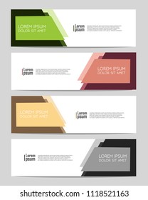 Vector abstract design web banner template. Event banner template. Abstract geometric web banner template on grey background. Web Design Elements - Header Design. 