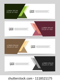 Vector abstract design web banner template. Event banner template. Abstract geometric web banner template on grey background. Web Design Elements - Header Design. 