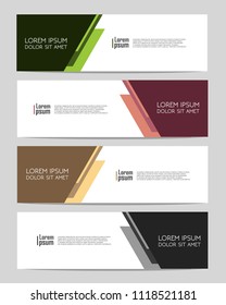 Vector abstract design web banner template. Event banner template. Abstract geometric web banner template on grey background. Web Design Elements - Header Design. 
