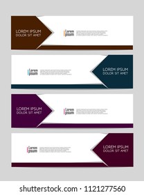 Vector abstract design web banner template. Event banner template. Abstract geometric web banner template on grey background. Web Design Elements - Header Design. 
