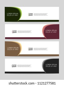 Vector abstract design web banner template. Event banner template. Abstract geometric web banner template on grey background. Web Design Elements - Header Design. 