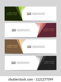 Vector abstract design web banner template. Event banner template. Abstract geometric web banner template on grey background. Web Design Elements - Header Design. 