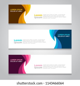 Vector abstract design web banner template. Web Design Elements - Header Design. Abstract geometric web banner template on grey background. collection of web banner design template.