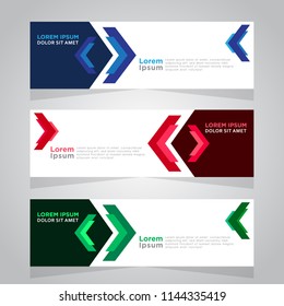 Vector abstract design web banner template. Web Design Elements - Header Design. Abstract geometric web banner template on grey background. collection of web banner design template.