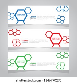 Vector abstract design web banner template. Web Design Elements - Header Design. Abstract geometric web banner template on grey background. collection of web banner design template.