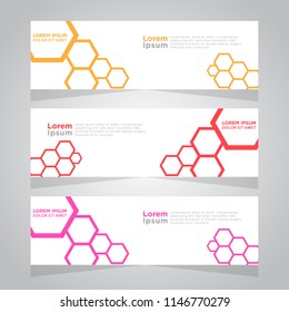 Vector abstract design web banner template. Web Design Elements - Header Design. Abstract geometric web banner template on grey background. collection of web banner design template.