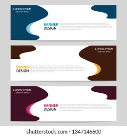 Vector abstract design web banner template. Collection of web banner template. Modern template design for web.