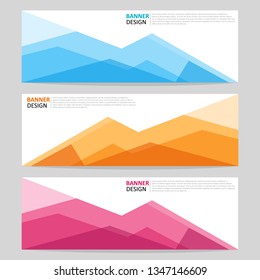 Vector abstract design web banner template. Abstract geometric design banner web template. Collection of web banner template. Modern template design for web.