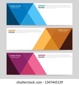 Vector abstract design web banner template. Abstract geometric design banner web template. Collection of web banner template. Modern template design for web.