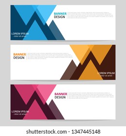 Vector abstract design web banner template. Abstract geometric design banner web template. Collection of web banner template. Modern template design for web.