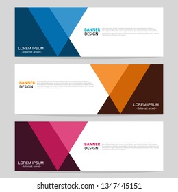 Vector abstract design web banner template. Abstract geometric design banner web template. Collection of web banner template. Modern template design for web.