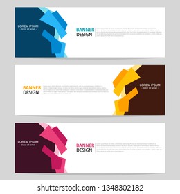 Vector abstract design web banner template. Collection of web banner template. Modern template design for web.