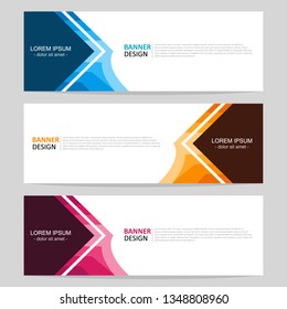 Vector abstract design web banner template. Abstract geometric design banner web template. Collection of web banner template. Modern template design for web.
