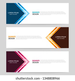 Vector abstract design web banner template. Abstract geometric design banner web template. Collection of web banner template. Modern template design for web.