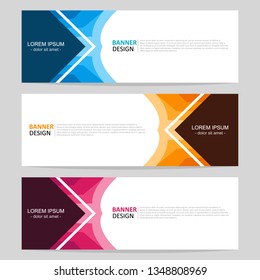 Vector abstract design web banner template. Abstract geometric design banner web template. Collection of web banner template. Modern template design for web.
