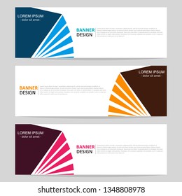 Vector abstract design web banner template. Abstract geometric design banner web template. Collection of web banner template. Modern template design for web.