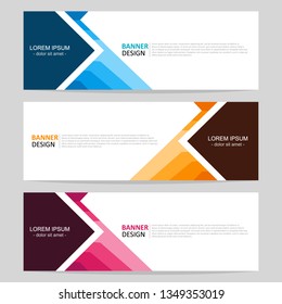 Vector abstract design web banner template. Abstract geometric design banner web template. Collection of web banner template. Modern template design for web.