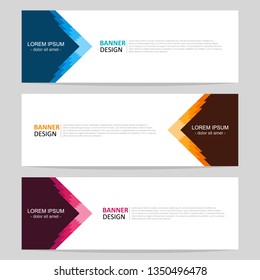 Vector abstract design web banner template. Abstract geometric design banner web template. Collection of web banner template. Modern template design for web.
