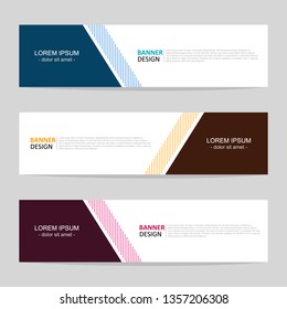 Vector abstract design web banner template. Abstract geometric design banner web template. Collection of web banner template. Modern template design for web.