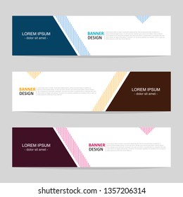 Vector abstract design web banner template. Abstract geometric design banner web template. Collection of web banner template. Modern template design for web.