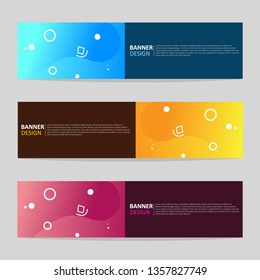 Vector abstract design web banner template. Collection of web banner template. Modern template design for web.