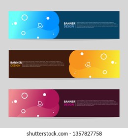 Vector abstract design web banner template. Collection of web banner template. Modern template design for web.