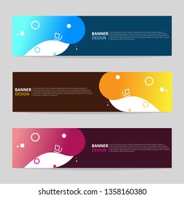 Vector abstract design web banner template. Collection of web banner template. Modern template design for web.