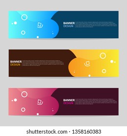 Vector abstract design web banner template. Collection of web banner template. Modern template design for web.