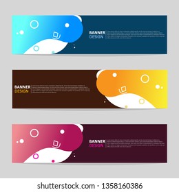 Vector abstract design web banner template. Collection of web banner template. Modern template design for web.