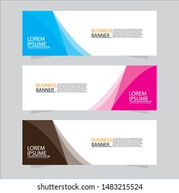 Vector abstract design web banner template. Web Design Elements - Header Design. Abstract geometric web banner template on grey background. collection of web banner design template.