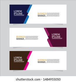 Vector abstract design web banner template. Web Design Elements - Header Design. Abstract geometric web banner template on grey background.Modern banner.