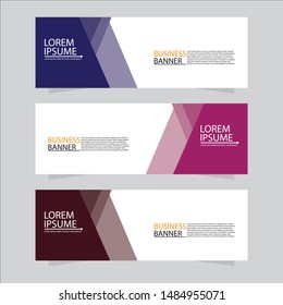 Vector abstract design web banner template. Web Design Elements - Header Design. Abstract geometric web banner template on grey background.Modern banner.