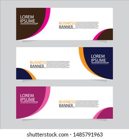 Vector abstract design web banner template. Web Design Elements - Header Design. Abstract geometric web banner template on grey background.Modern banner.