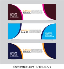 Vector abstract design web banner template. Web Design Elements - Header Design. Abstract geometric web banner background.Modern banner.
