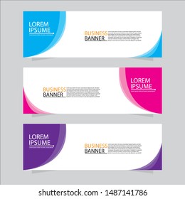 Vector abstract design web banner template. Web Design Elements - Header Design. Abstract geometric web banner background.Modern banner.
