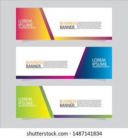 Vector abstract design web banner template. Web Design Elements - Header Design. Abstract geometric web banner background.Modern banner.
